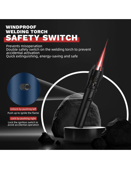 Encendedor de Antorcha LAOKSFZ Verde Butano Ajustable