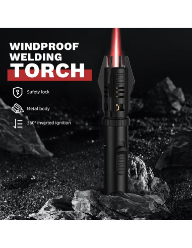 Encendedor de Antorcha LAOKSFZ Verde Butano Ajustable