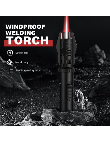 Encendedor de Antorcha LAOKSFZ Verde Butano Ajustable