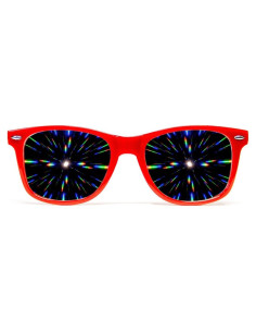Gafas de Difracción GloFX Ultimate - Rojo - Efecto Prisma 3D