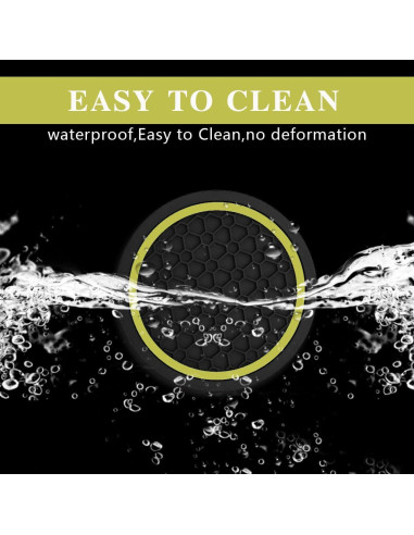 4 Posavasos Antideslizantes Couslcd para Coche Amarillo 6.99 cm