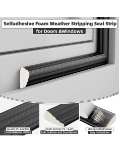 Tira de Sellado Aislante Acústico Cuysfead 2.99m Negro 2