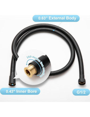 Manguera de Ducha OFFO 121.92 cm Acero Inoxidable Flexible