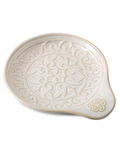 Soporte de Cucharas de Cerámica Howise Blanco Floral 12.7cm