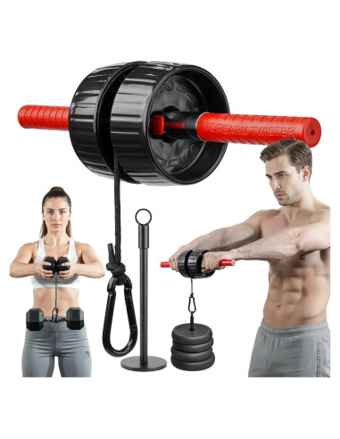 Fortalecedor de Antebrazo DMoose Fitness 2 en 1 con Rodillo