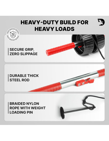 Fortalecedor de Antebrazo DMoose Fitness 2 en 1 con Rodillo