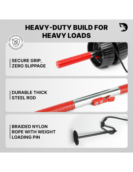 Fortalecedor de Antebrazo DMoose Fitness 2 en 1 con Rodillo