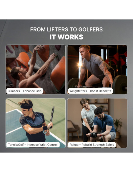 Fortalecedor de Antebrazo DMoose Fitness 2 en 1 con Rodillo