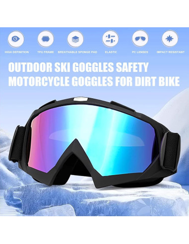 Gafas de Motocicleta Immoono con Balaclava - UV Protección