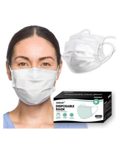 Mascarillas Desechables Blancas NNPCBT 100 Unidades 3 Capas