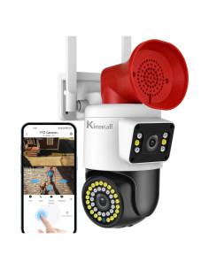 Cámara de Seguridad Exterior Kinnkall Doble Lente 4MP WiFi 2.4GHz