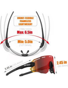 Gafas de sol RT100 para ciclismo unisex, protección UV 2