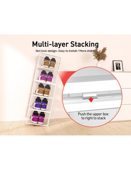 Cajas de Almacenamiento de Zapatos Kuject XX-Large 12 Piezas