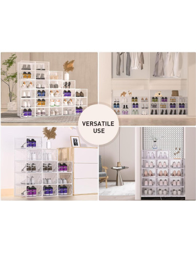 Cajas de Almacenamiento de Zapatos Kuject XX-Large 12 Piezas