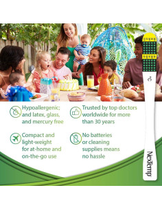 Termómetros de un solo uso NexTemp Ultra 100 unidades Celsius 2