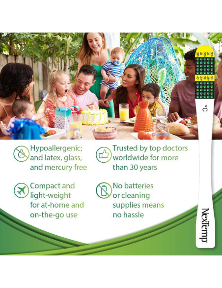 Termómetros de un solo uso NexTemp Ultra 100 unidades Celsius