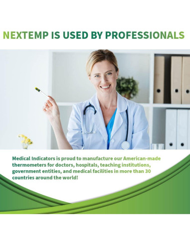 Termómetros de un solo uso NexTemp Ultra 100 unidades Celsius