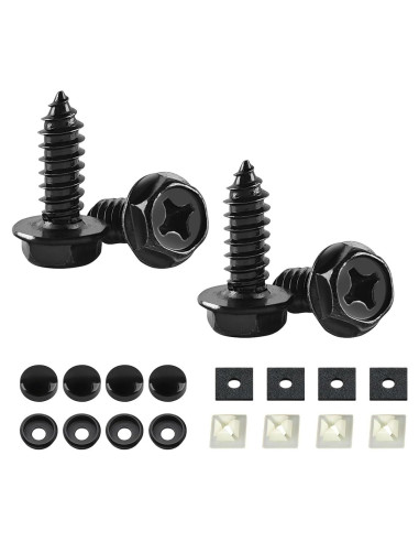 Kit de Tornillos Antirrobo YALOK para Placas de Matrícula 4PCS