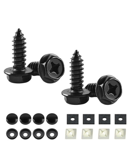 Kit de Tornillos Antirrobo YALOK para Placas de Matrícula 4PCS