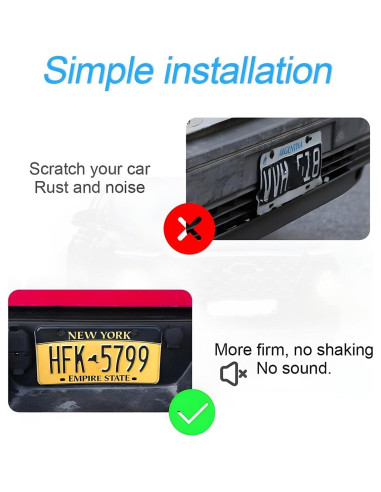 Kit de Tornillos Antirrobo YALOK para Placas de Matrícula 4PCS