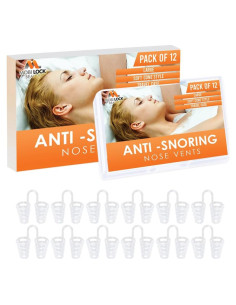 Válvulas Nasales Mobi Lock - Paquete de 12 Grande - Alivio Ronquidos