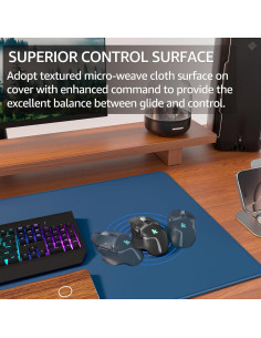 Alfombrilla de Ratón KTRIO XXL 80x40cm Azul Marino Antideslizante 2