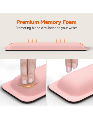 Reposamuñecas Ergonómico TECKNET Rosa 43.2x8.4 cm