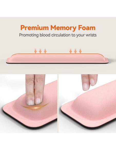 Reposamuñecas Ergonómico TECKNET Rosa 43.2x8.4 cm