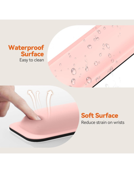 Reposamuñecas Ergonómico TECKNET Rosa 43.2x8.4 cm