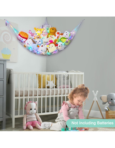 Hamaca Organizador de Juguetes Castillo de Unicornio Gris Grande