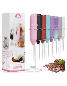 Batidor de Leche Eléctrico New England Stories Rosa G1-PINK-STAND