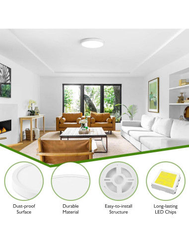 Luz de Techo LED Empotrada Brightever 15W 1200Lm 7" Blanca