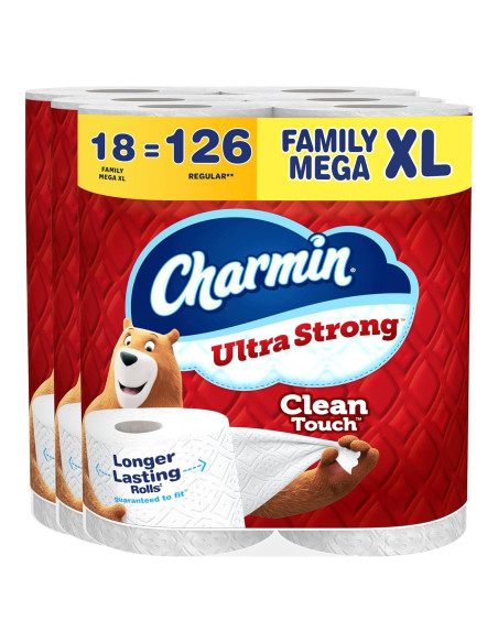 Papel Higiénico Charmin Ultra Fuerte Mega XL 18 Rollos 385 Hojas