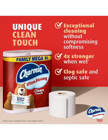 Papel Higiénico Charmin Ultra Fuerte Mega XL 18 Rollos 385 Hojas
