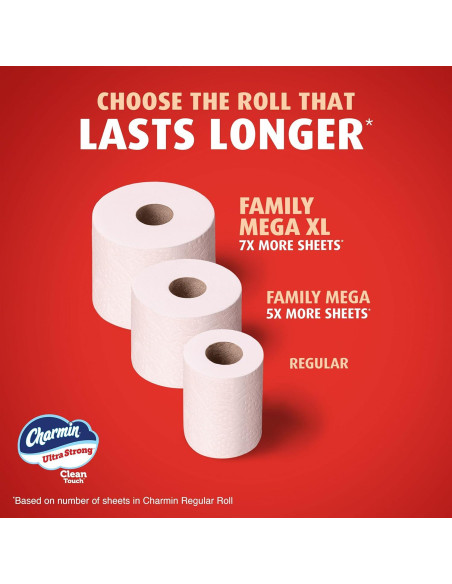 Papel Higiénico Charmin Ultra Fuerte Mega XL 18 Rollos 385 Hojas