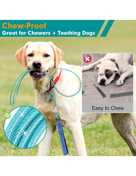 Correa para Perros Libbipaw 1.83m Resistente a Mordeduras Azul
