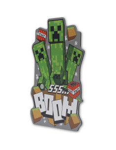 Cartel Decorativo Minecraft Creepers Open Road 19x28 cm 2
