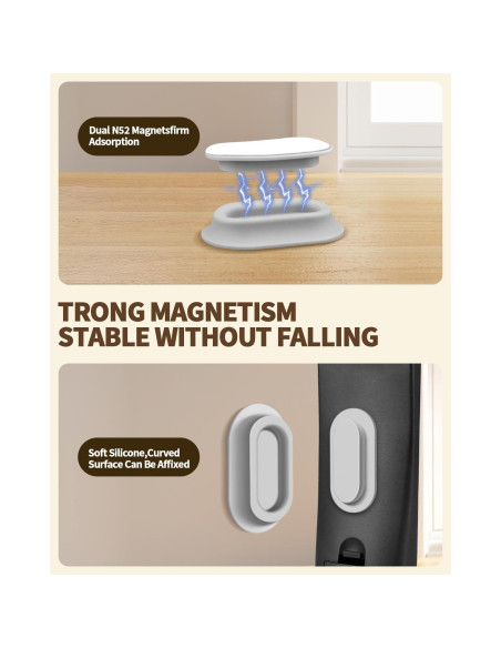 Soporte Magnético para Control Remoto 6 Paquetes - Silicona Gris