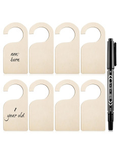 Separadores de Ropa de Madera Patelai 50 Piezas Blancos