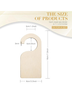 Separadores de Ropa de Madera Patelai 50 Piezas Blancos 2