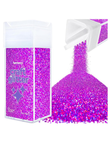 Brillo Microfino Hemway 130g Púrpura Holográfico para Manualidades