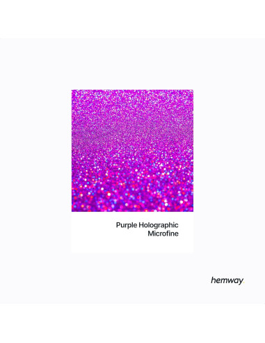 Brillo Microfino Hemway 130g Púrpura Holográfico para Manualidades