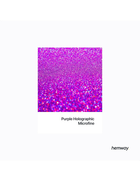 Brillo Microfino Hemway 130g Púrpura Holográfico para Manualidades