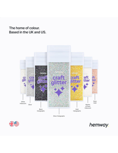 Brillo Microfino Hemway 130g Púrpura Holográfico para Manualidades