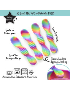 Conjunto de Cucharas de Silicona PrimaStella 4 Piezas Bebés 2