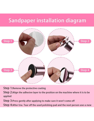 Juego de 60 Discos de Lija para Removedor de Callos HayZBao - 30 Grano Fino y 30 Grano Grueso