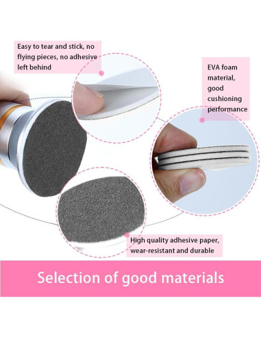 Juego de 60 Discos de Lija para Removedor de Callos HayZBao - 30 Grano Fino y 30 Grano Grueso