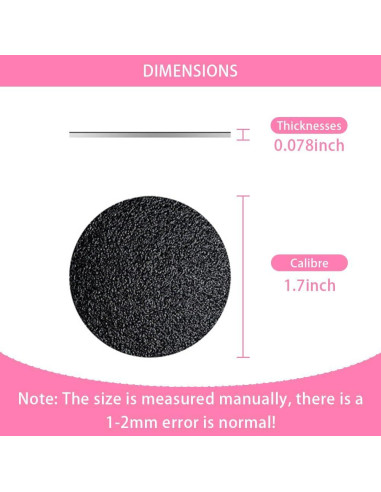 Juego de 60 Discos de Lija para Removedor de Callos HayZBao - 30 Grano Fino y 30 Grano Grueso