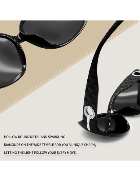 Gafas de sol grandes Joopin polarizadas UV para mujeres Gafas de sol grandes Joopin polarizadas UV para mujeres