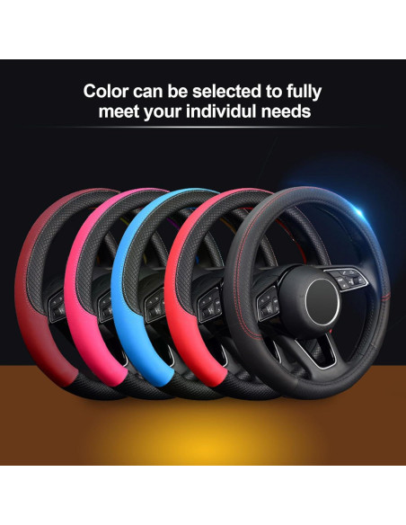 Funda de Volante LABBYWAY Cuero Microfibra 37-39 cm Antideslizante